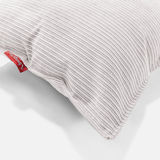 Coussin 47 x 47cm - Côtelé à Fines Rayures Pierre 02