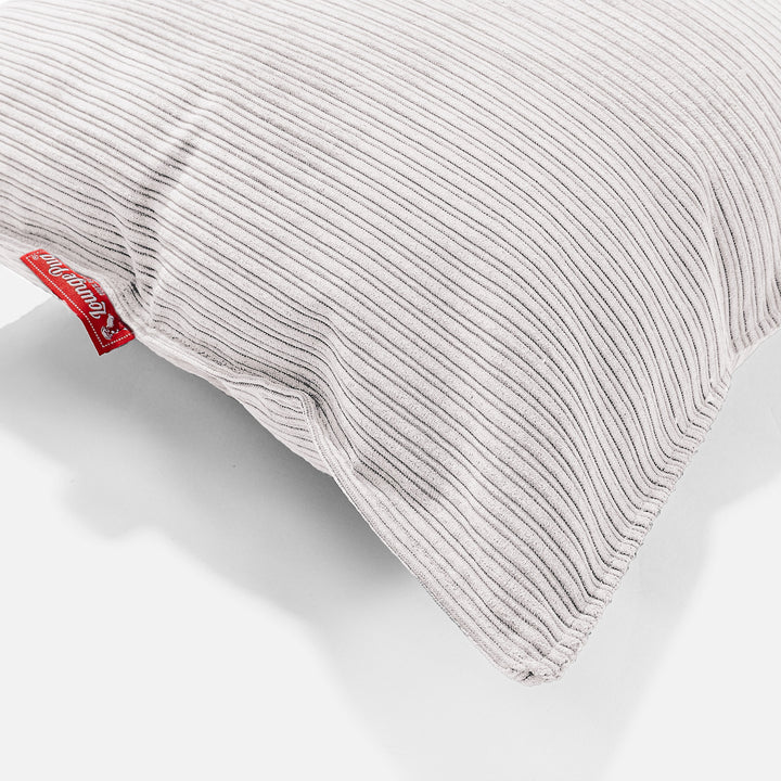 Coussin 47 x 47cm - Côtelé à Fines Rayures Pierre 02