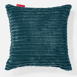 Housse de Coussin 47 x 47cm - Côtelé Bleu Canard