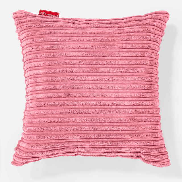 Coussin 47 x 47cm - Côtelé Corail 01