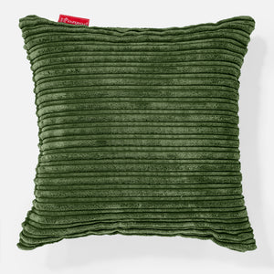 Housse de Coussin 47 x 47cm - Côtelé Vert Forêt