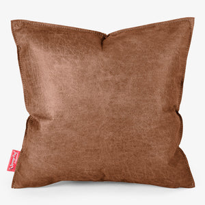 Housse de Coussin 47 x 47cm - Cuir Vintage Camel