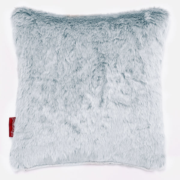 Coussin 47 x 47cm - Fausse Fourrure Lapin Bleu Pastel 01