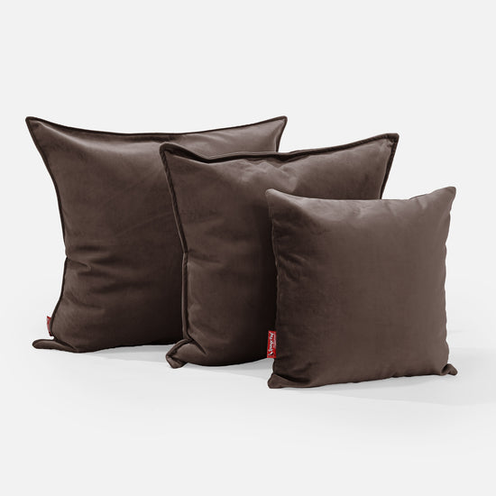 Coussin 47 x 47cm - Velours Espresso 02