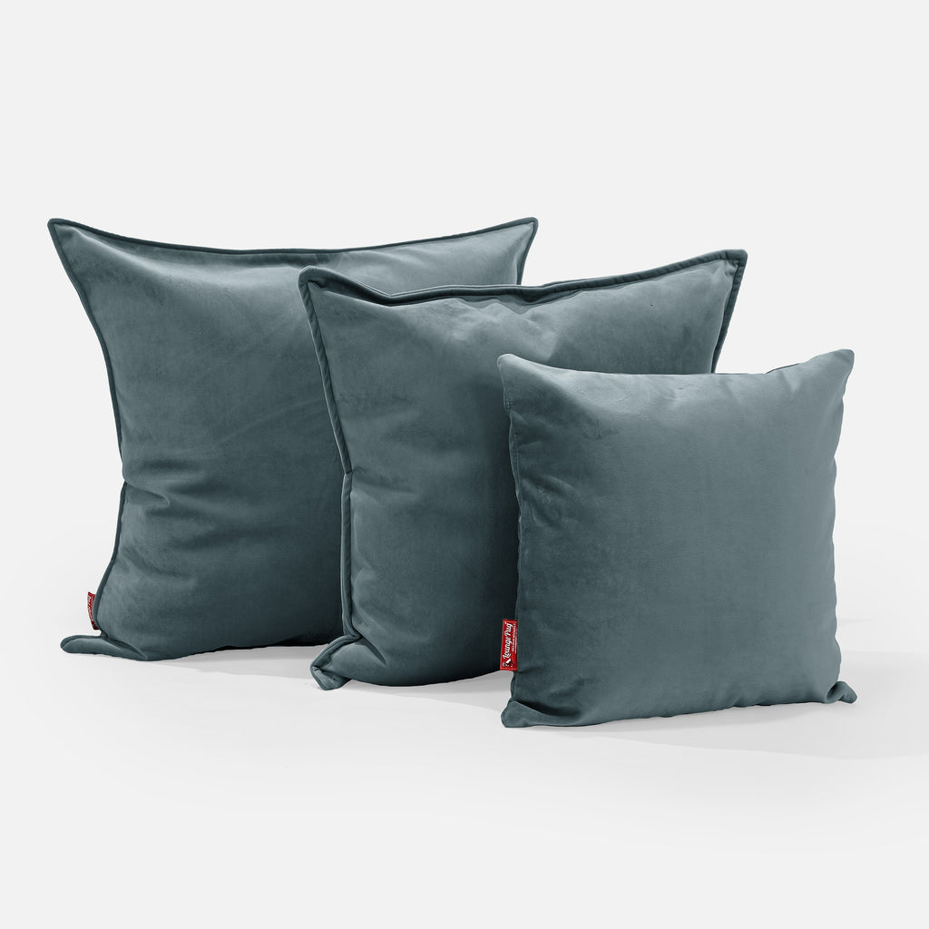 Coussin 47 x 47cm - Velours Mer Égée 02