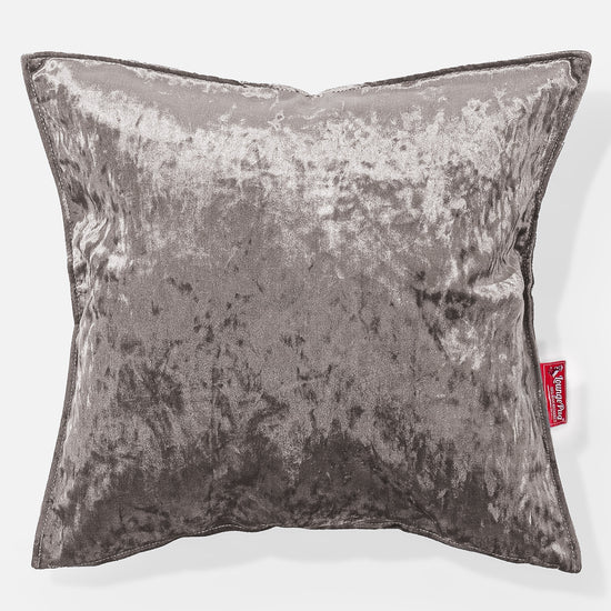Grand Coussin 70 x 70cm - Vintage Velours Argent 01