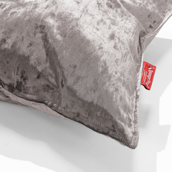 Grand Coussin 70 x 70cm - Vintage Velours Argent 02