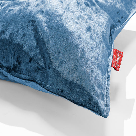 Grand Coussin 70 x 70cm - Vintage Velours Mer Égée 02