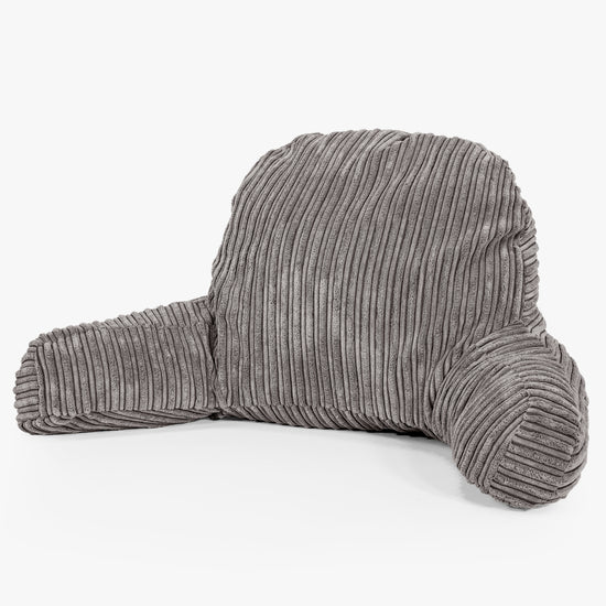 Coussin de Lecture avec Dossier - Côtelé Anthracite 01