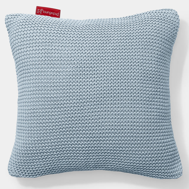 Coussin 47 x 47cm - 100% Coton Ellos Bleu Brumeux 01