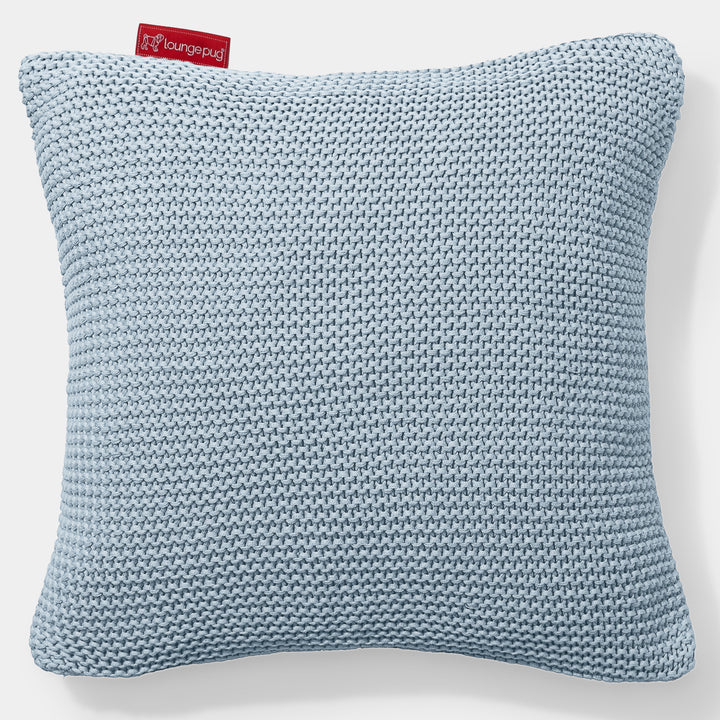 Coussin 47 x 47cm - 100% Coton Ellos Bleu Brumeux 01