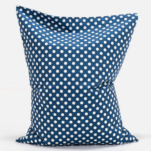 Coussin Pouf Enfant 1-6 ans - Imprimé Bleu à Pois