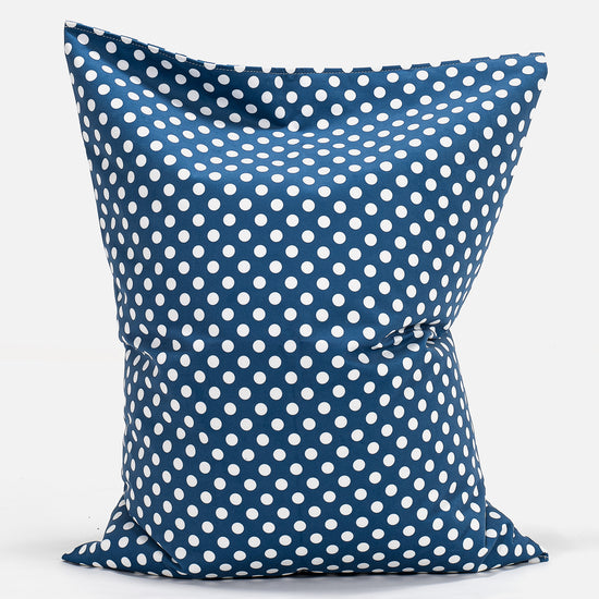 Coussin Pouf Enfant - Imprimé Bleu à Pois 01