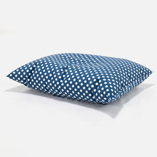 Coussin Pouf Enfant - Imprimé Bleu à Pois 02