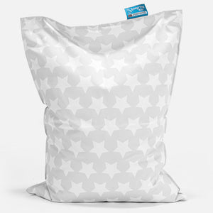 Coussin Pouf Enfant 1-6 ans - Imprimé Gris étoile