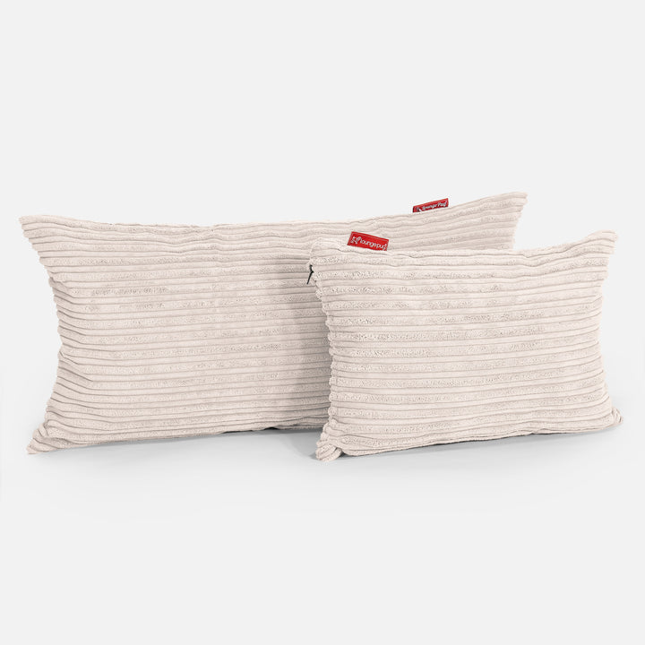 Coussin Rectangulaire 35 x 50cm - Côtelé Ivoire 03