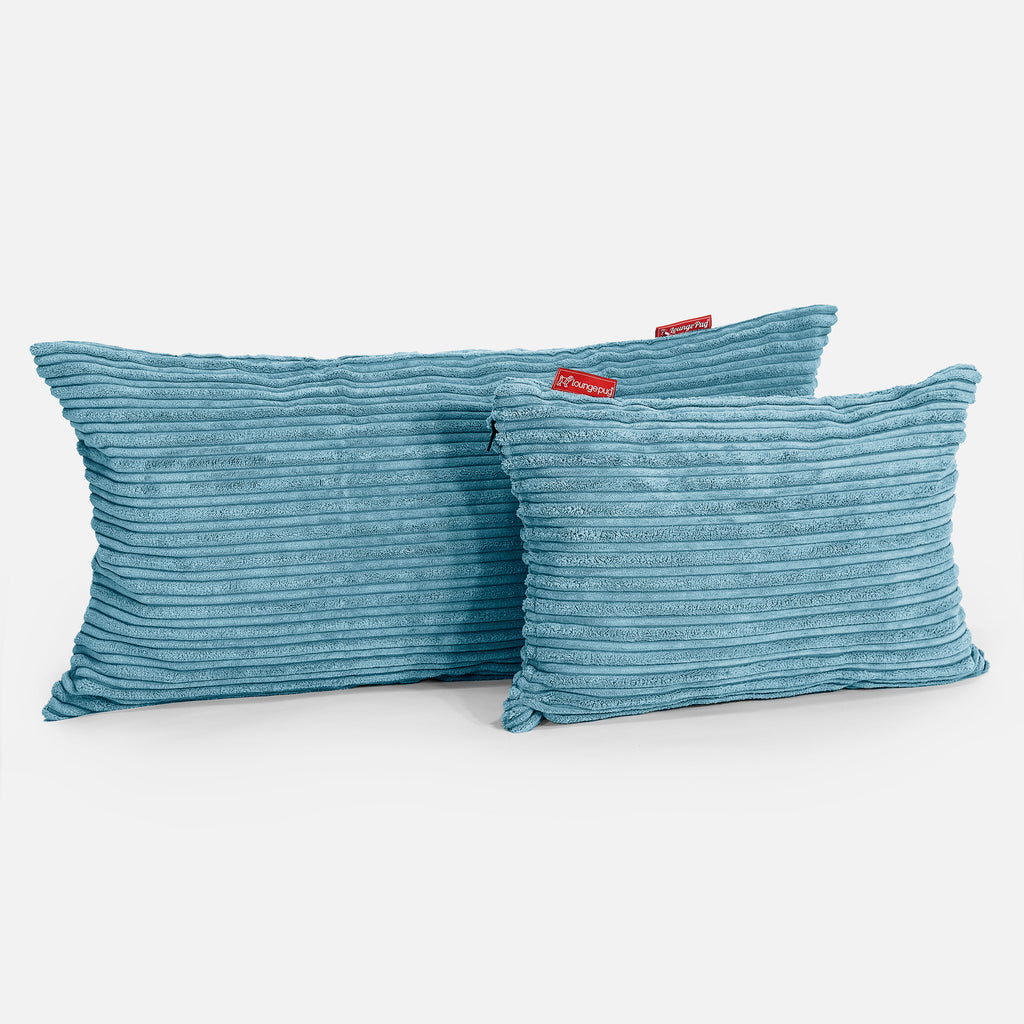 Coussin Rectangulaire 35 x 50cm - Côtelé Mer Égée 03