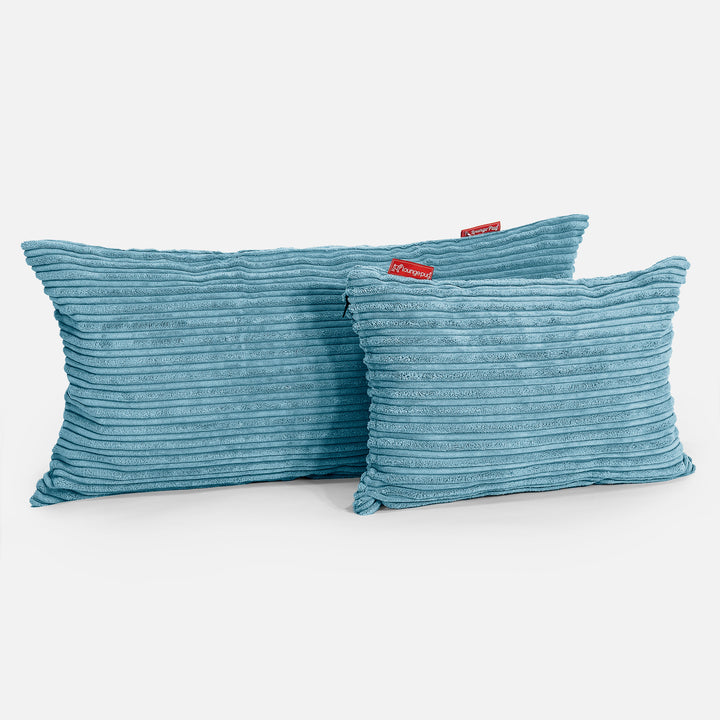 Coussin Rectangulaire 35 x 50cm - Côtelé Mer Égée 03