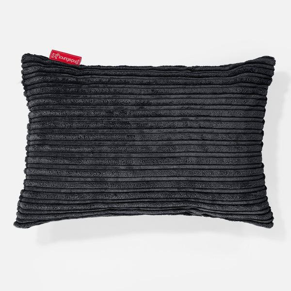 Coussin Rectangulaire 35 x 50cm - Côtelé Noir 01