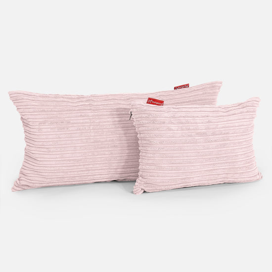 Coussin Rectangulaire 35 x 50cm - Côtelé Rose 03