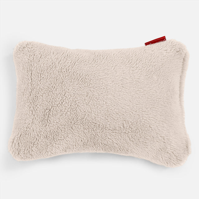 Coussin Rectangulaire 35 x 50cm - Fausse Fourrure Nounours Crème 01