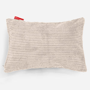Housse de Coussin Rectangulaire 35 x 50cm - Pompon Crème