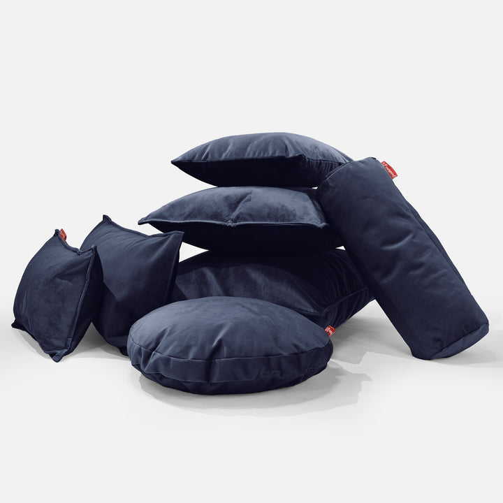 Coussin Rectangulaire 35 x 50cm - Velours Bleu Marine 04