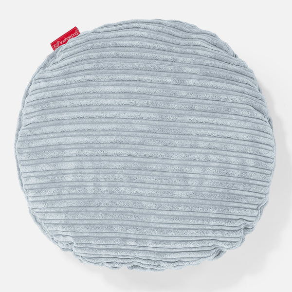 Coussin Rond 50cm - Côtelé Bébé Bleu 01