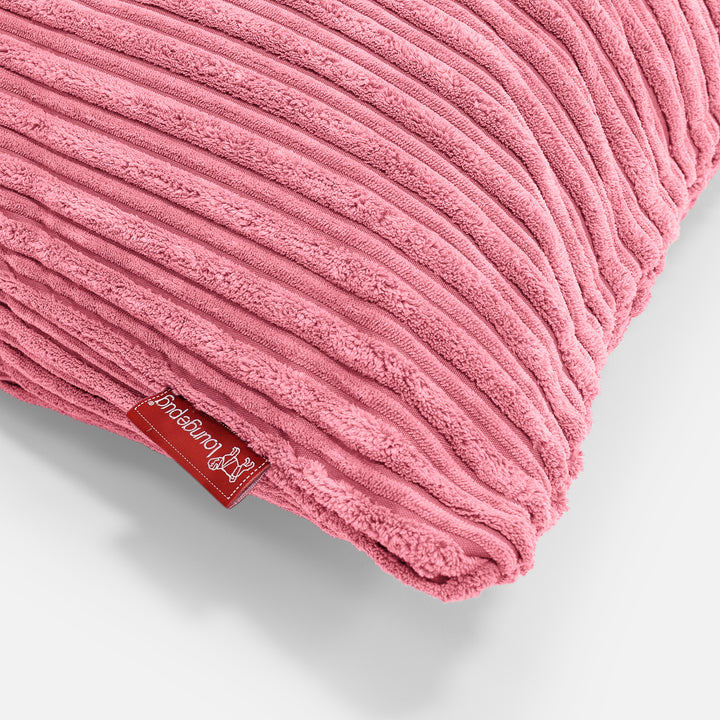 Coussin Rond 50cm - Côtelé Corail 02