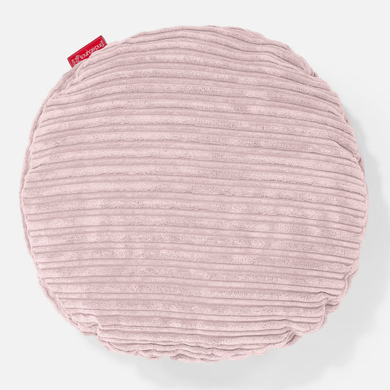 Coussin Rond 50cm - Côtelé Rose 01