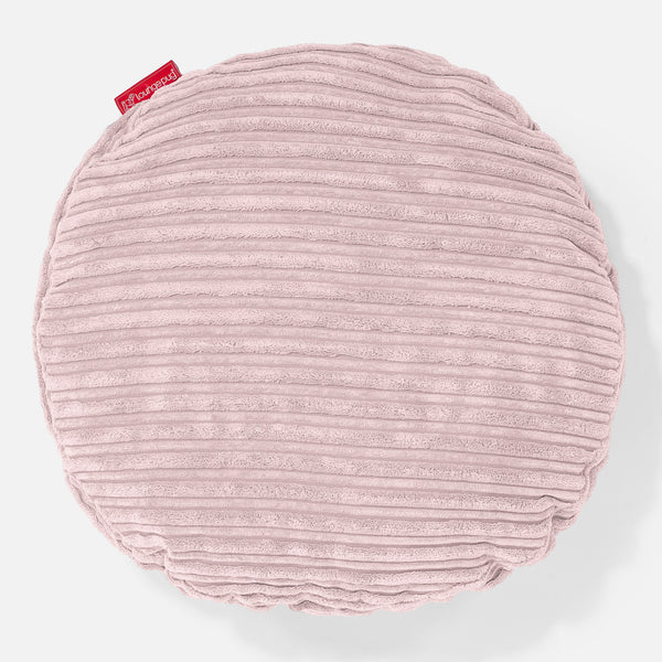 Coussin Rond 50cm - Côtelé Rose 01