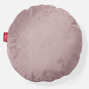 Housse de Coussin Rond 50cm - Velours Rose