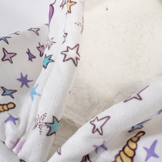 Couverture à Capuche pour Enfants - Molleton Licorne 05