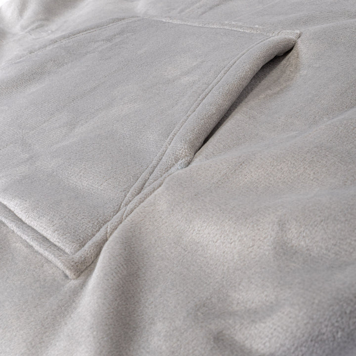 Couverture à Capuche pour Homme et Femme - Molleton Gris 06