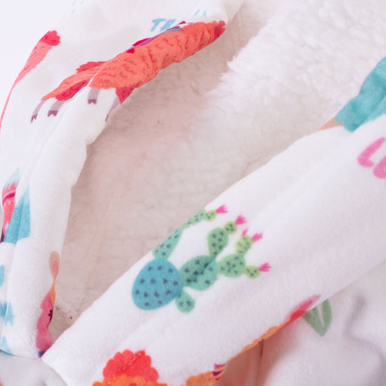 Couverture à Capuche pour Homme et Femme - Molleton Lama 05