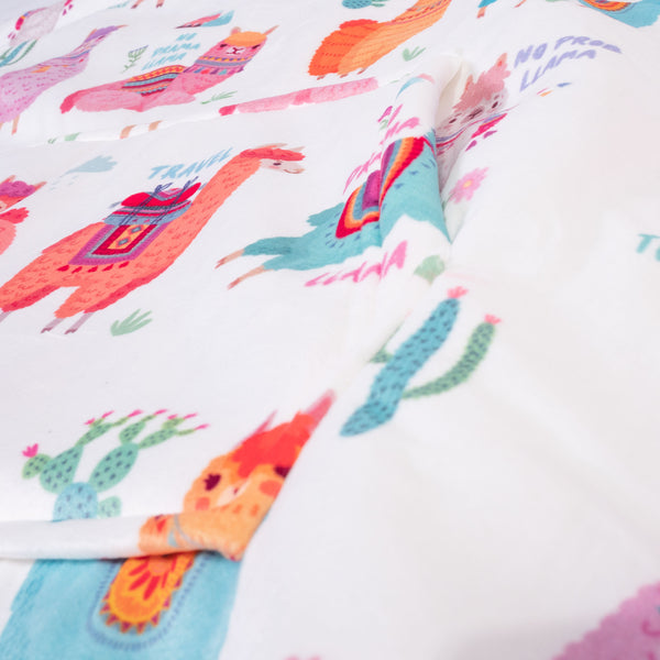 Couverture à Capuche pour Homme et Femme - Molleton Lama Fabric Close-up Image