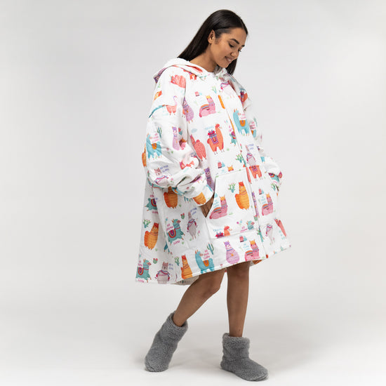 Couverture à Capuche zippé pour Homme et Femme - Molleton Lama 02