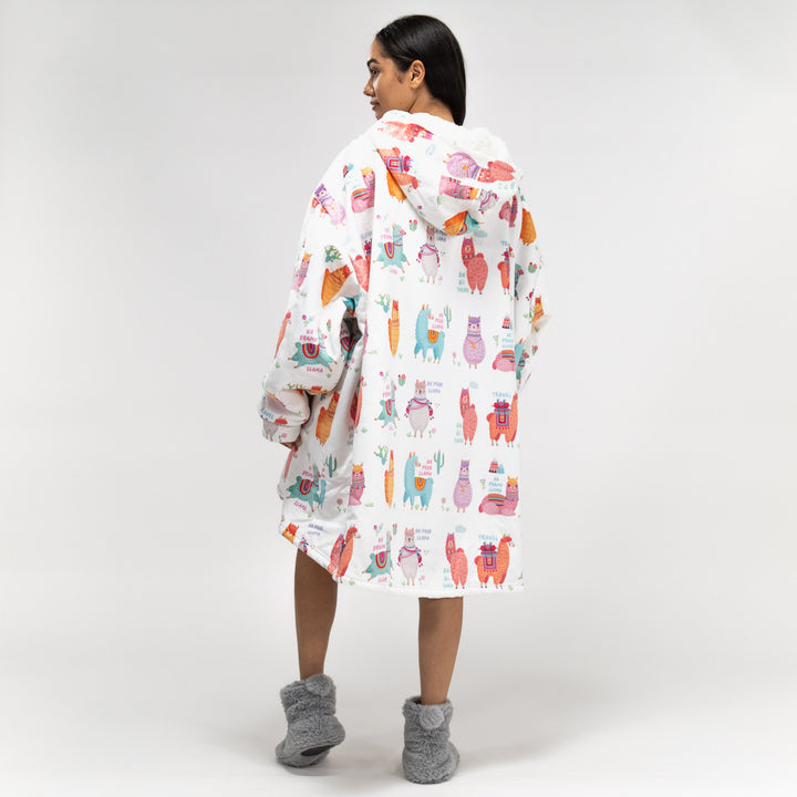 Couverture à Capuche zippé pour Homme et Femme - Molleton Lama 03