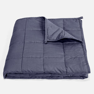 Couverture Lestée pour Adultes - Coton Bleu Foncé