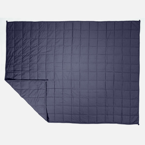 Couverture Lestée pour Adultes - Coton Bleu Foncé 01