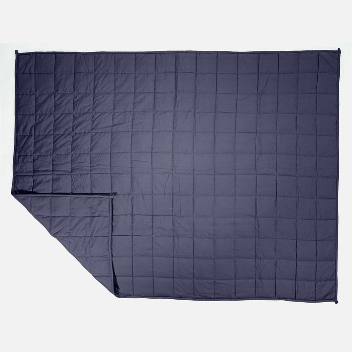 BREFR Couverture lestée king size 220 x 230 cm 9,1 kg calme l'agitation favorise la relaxation housse douce bleu marine lavable en machine BREFR Couverture lestée king size 220 x 230 cm 9,1 kg calme l'agitation favorise la relaxation housse douce bleu marine lavable en machine