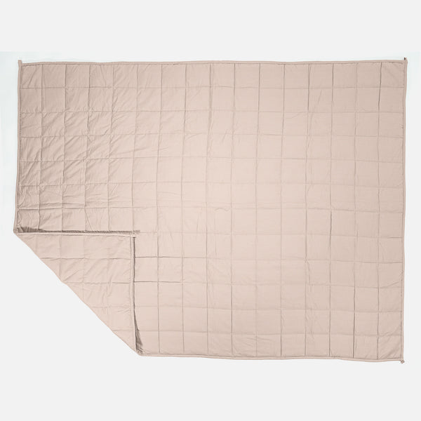 Couverture Lestée pour Adultes - Coton Crème / Vison 01