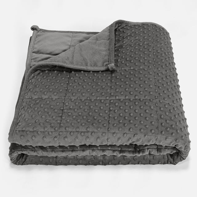 Couverture Lestée pour Adultes - Molleton Pointillé Gris 01