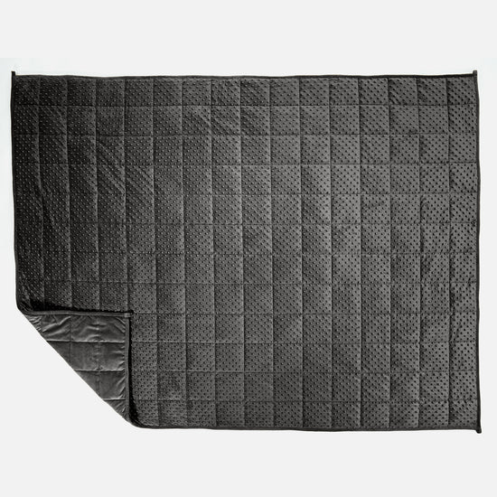 Couverture Lestée pour Adultes - Molleton Pointillé Gris 03