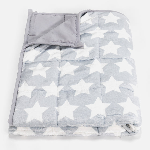Couverture Lestée pour Enfants - Polaire sherpa Gris étoile 01