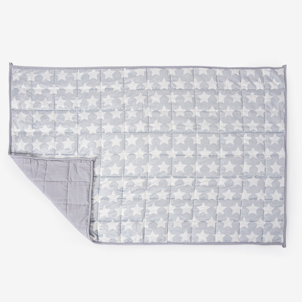 Couverture Lestée pour Enfants - Polaire sherpa Gris étoile 01