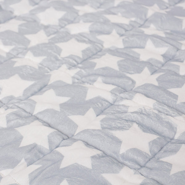 Couverture Lestée pour Enfants - Polaire sherpa Gris étoile Fabric Close-up Image