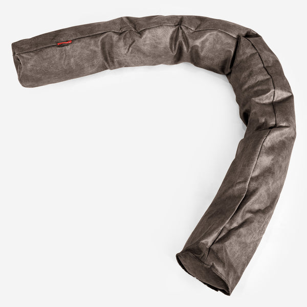 Traversin C150-L, Memoire De Forme - Cuir Vintage Gris Ardoise 01