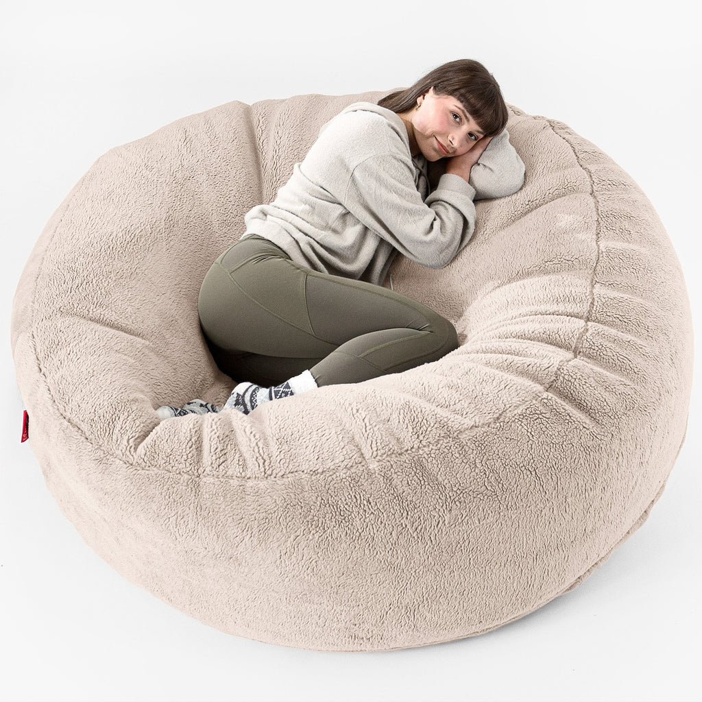 Canapé Pouf Géant Grande Mammouth - Fausse Fourrure Nounours Vison 01