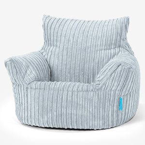Fauteuil Pouf Bambin 1-3 ans - Côtelé Bébé Bleu